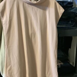 Zara‎ beige sleeveless shift Dress